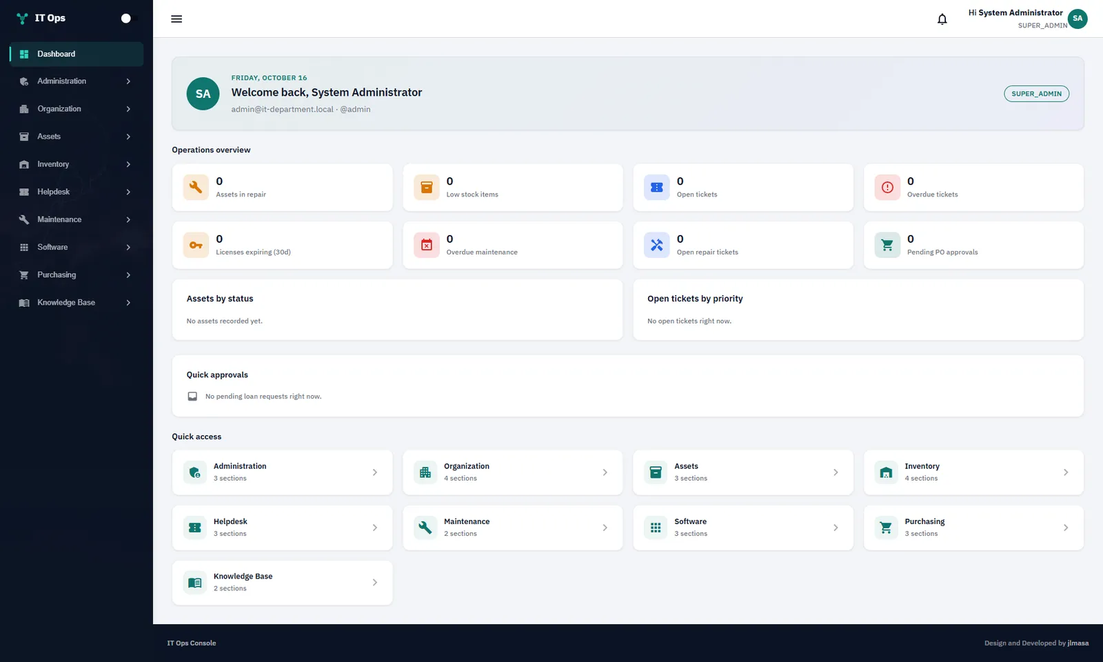 IT Inventory & Asset Management System screenshot