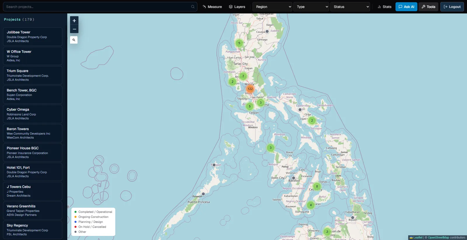 Quadstruct GIS screenshot